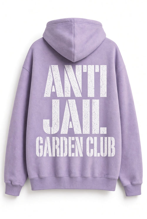 Anti Jail Garden Club Hoodie - Ash Grey Front